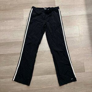 Y2K Nike Sportswear Womens Black/White Flared Bottoms Track Pants